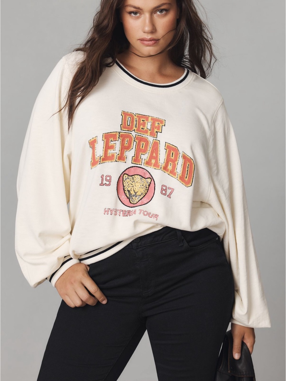 Pilcro def leppard varsity sweatshirt